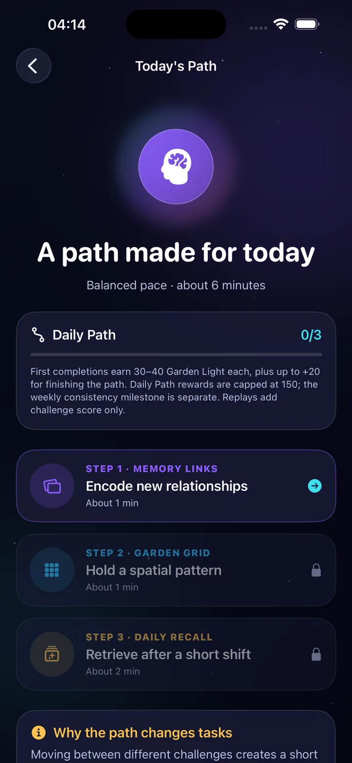 Nexa Recall personalized daily path