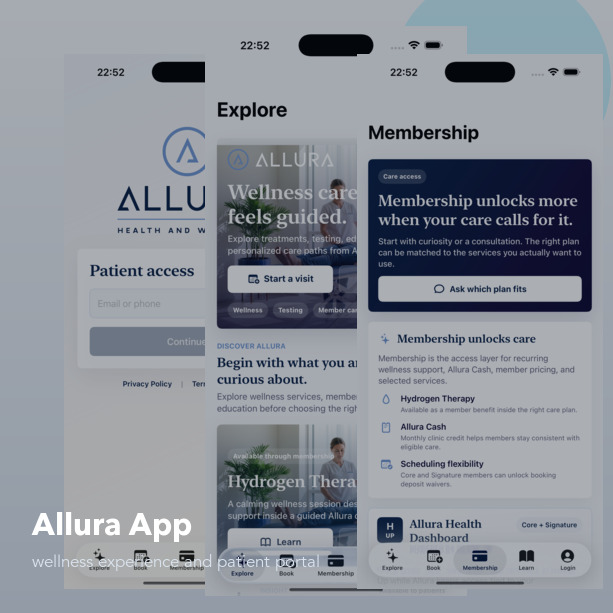 Allura Health And Wellness screens square card